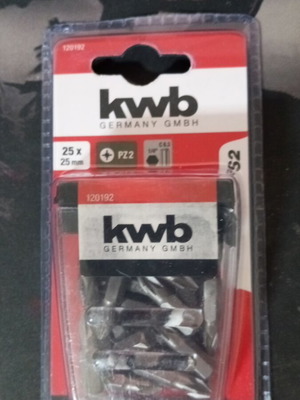 KWB PZ2 Bits Set 25 Pieces New Sealed