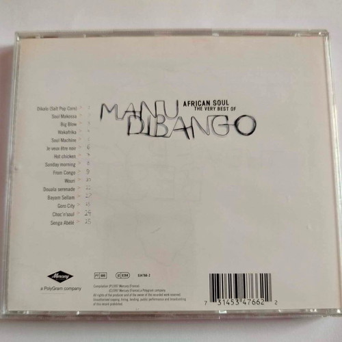 Manu Dibango The Very Best Of African Soul CD like new