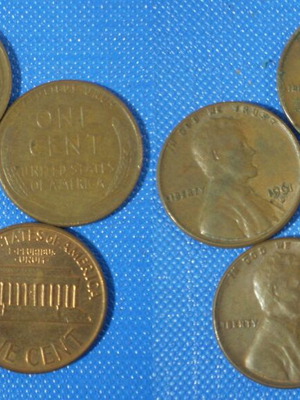 United States 5 Cents Coins used, pack of 5