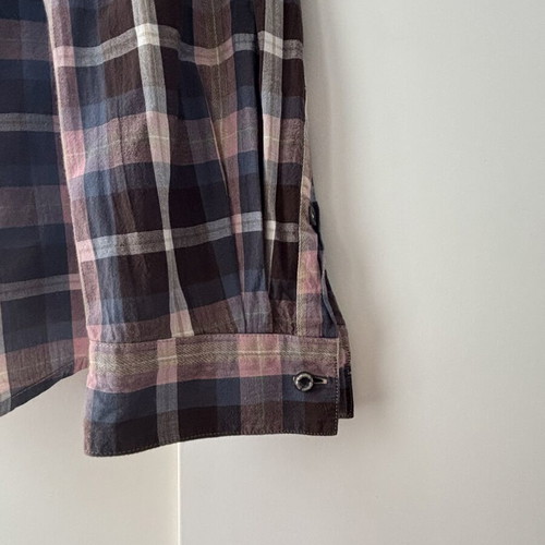 Boss Orange women's blouse size 40, pink blue brown check