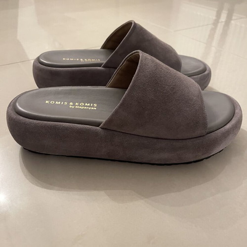 Komis & Komis grey leather sandals, size 38