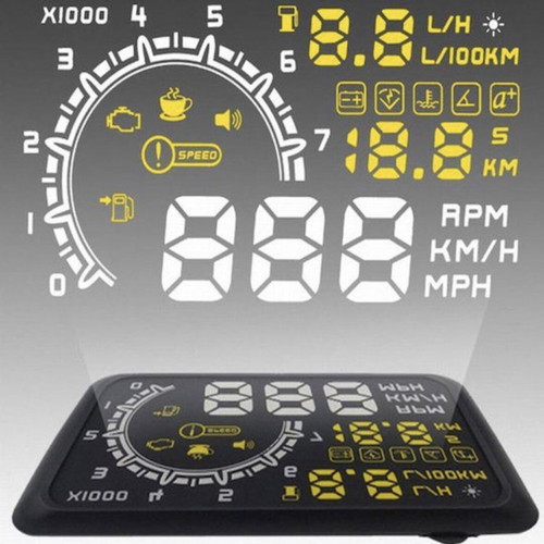 Head Up Display multi-function for windshield indicators with OBD2 connection like new