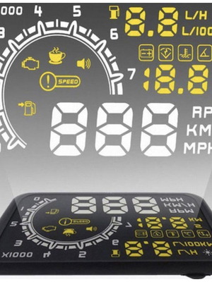 Head Up Display multi-function for windshield indicators with OBD2 connection like new
