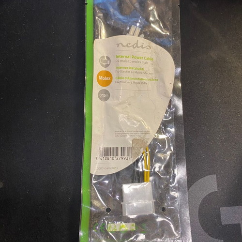 Internal power cable Molex Nedis new, P4 male to Molex male, 0.15m