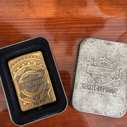 Zippo Harley Davidson lighter used collectible 1997 “gears”