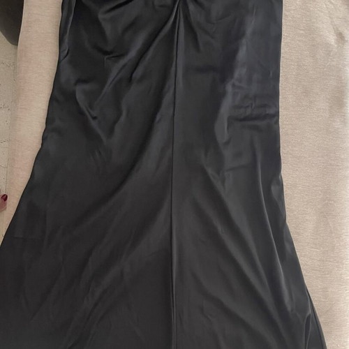 Black One-Shoulder Evening Dress satin, like new, Shein, size L