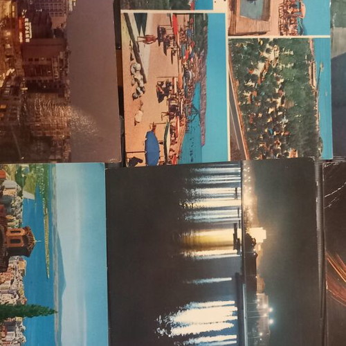 Card postal Thessaloniki used, set of 9 from 70s 80s