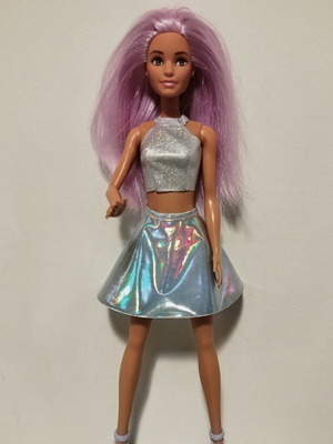 Κούκλα Barbie Pop Star σειρά Careers με μωβ μαλλιά σαν καινούργιο