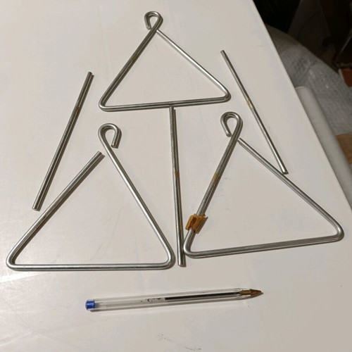 Triangles new, stainless steel material, all together