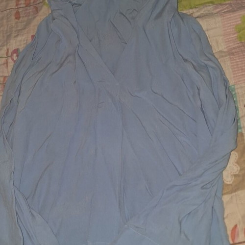 Airy blouse used, turquoise, sizes L-XL