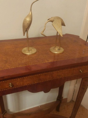 Σετ μπρούτζινοι γερανοί σαν καινούργιο, vintage διακοσμητικό Mid Century Modern