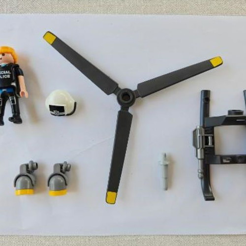 Playmobil 5916 Police Single-Seat Helicopter like new