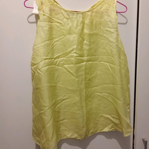 Zara summer blouse with lace, satin texture, like new, size L