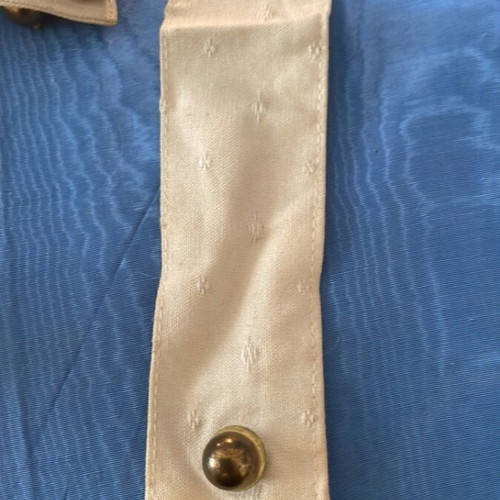 Beige fabric ties like new, set of 6 with metal fasteners