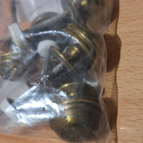 Brass knobs used, set of 6 pieces