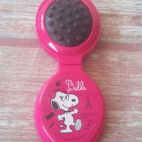 Peanuts Snoopy children's pocket hairbrush comb with mirror like new