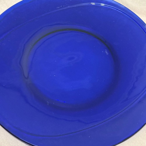 Blue royal stained glass serving platter