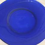 Blue royal stained glass serving platter