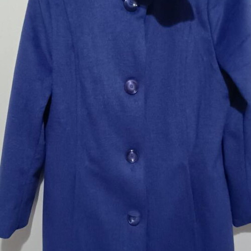 Women's blue coat like new with velvet texture