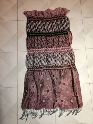 Purple printed scarf