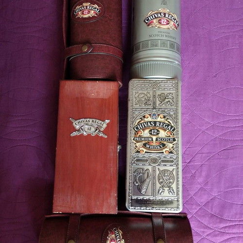 Chivas Regal Whisky collectible boxes used, set of 5 pieces