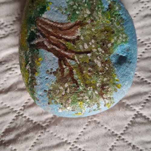Hand-painted stone