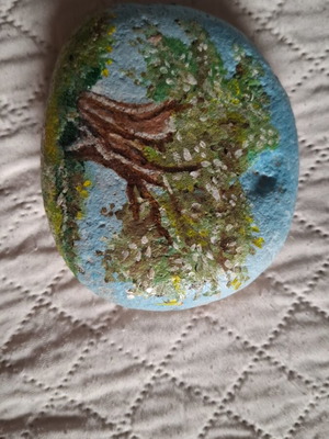 Hand-painted stone