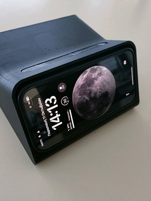 Iphone charging dock station with two slots for wireless chargers