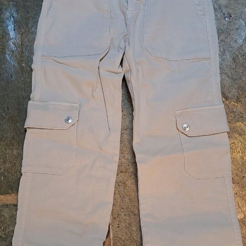Zara cream safari jeans pants with pockets for 14 years, size 164 cm