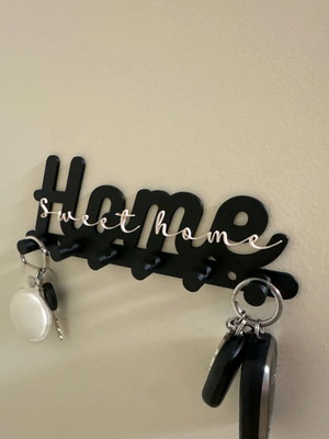 Key holder Home sweet home made of plastic new, 21cm
