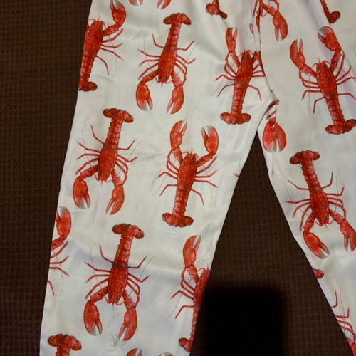 Summer pants one size with lobsters like new, white and red