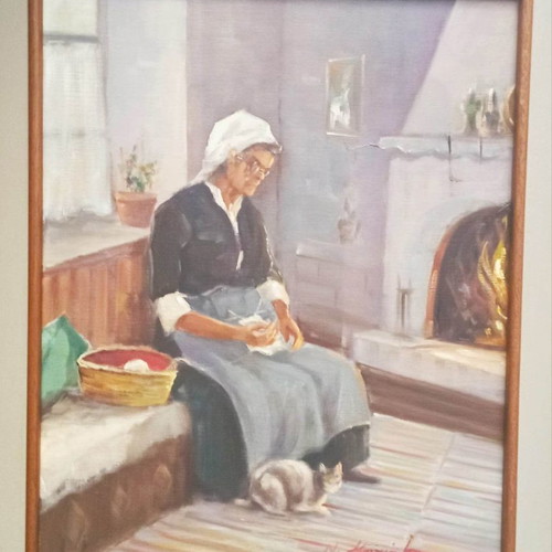 Oil painting on canvas Nikos Maniatis 55x65 like new