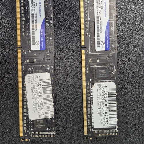 Desktop RAM 2x4GB DDR3 1600 used