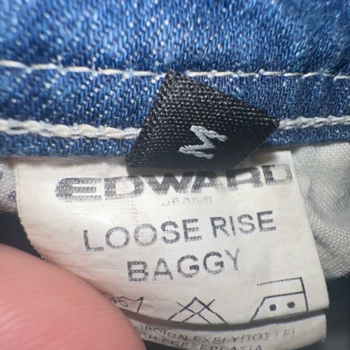 Edward Jeans blue pants size M like new, loose rise baggy fit