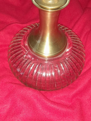 Carafe with glass and metal body, new