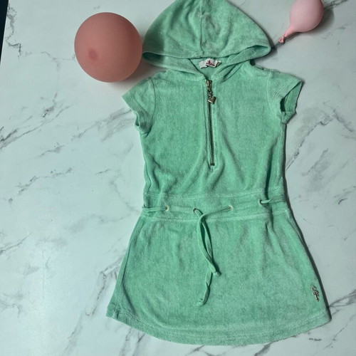 Sugarfree terry dress like new, mint color, for ages 2-3