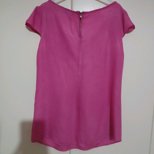 Stradivarius blouse pink like new, short sleeve with ruffles