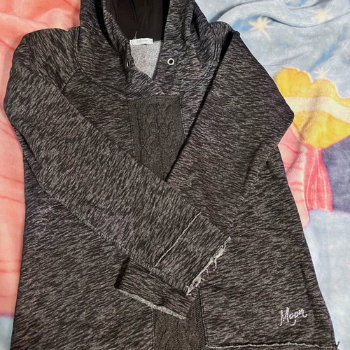 Grey melange sweatshirt medium like new with fleece lining