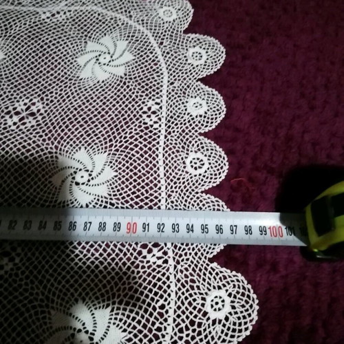 Handmade knitted set of 7 pieces like new, fine lace thread