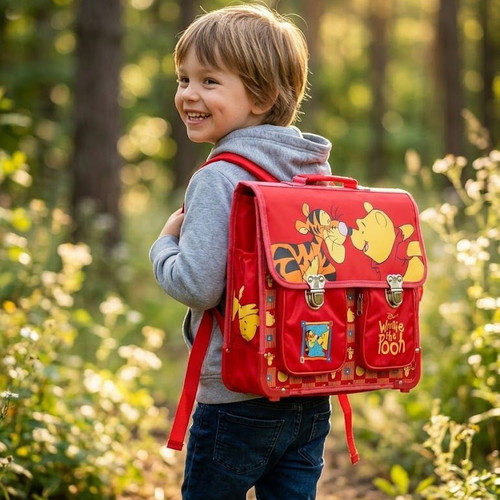 Disney Winnie the Pooh & Tigger School Bag like new, red