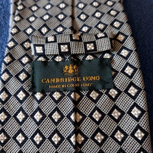 AUTHENTIC CAMBRIDGE SILK MEN'S TIE, MADE IN COMO/ITALY