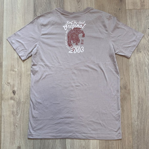 Tiger Muay Thai Phuket Thailand Graphic T-Shirt XL beige cotton like new