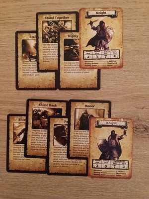 HeroQuest Knight Hero expansion like new with 7 skill cards