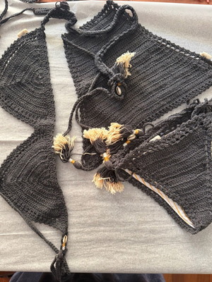She Made Me crochet swimsuit size S like new, bikini set with second top gift