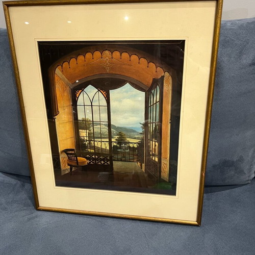 Old frames used in glass frame, set of two