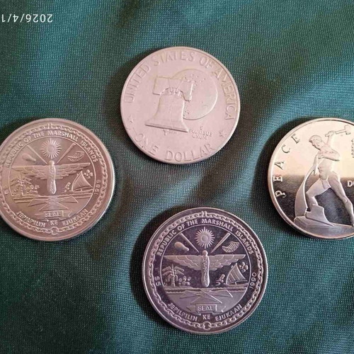 Commemorative coins like new, set of 4 pieces