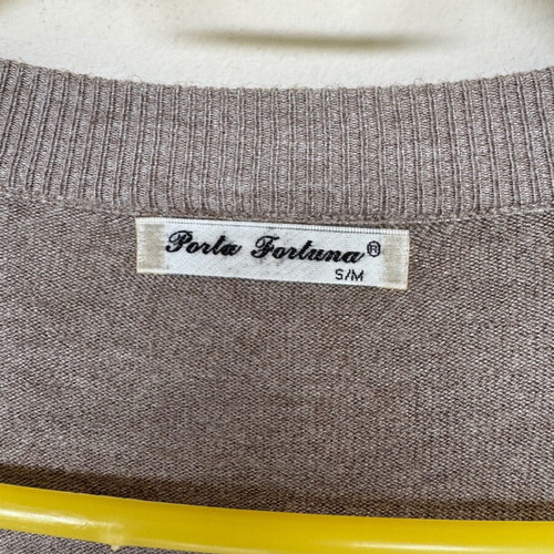 Porta Fortuna long cardigan S/M like new, beige brown