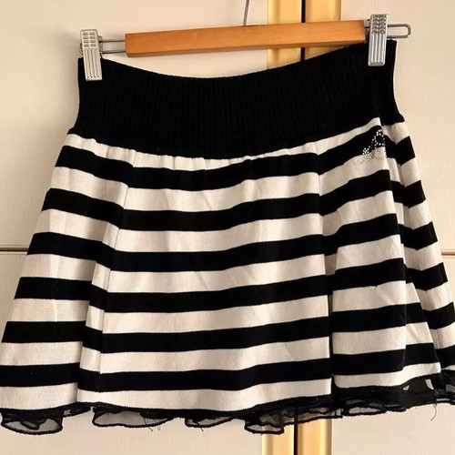 Vintage knitted mini skirt Iceberg like new, black and white