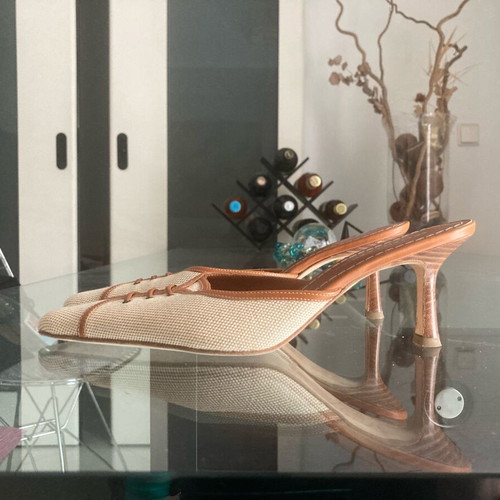 Fratelli Karida mules like new, beige and brown, size 37