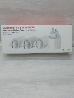 SwitchBot Plug Mini смарт контакти комплект 4 броя, 16A, Matter, Wi-Fi, електромер